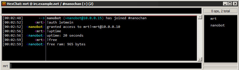 IRC Bot on the ATmega328 (Arduino NANO v3.0) - 04